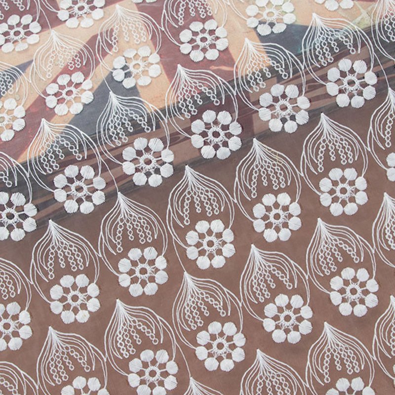 Milk Silk Dress Geometric Polyester Sequin Fabric for Women's Wear Who 7